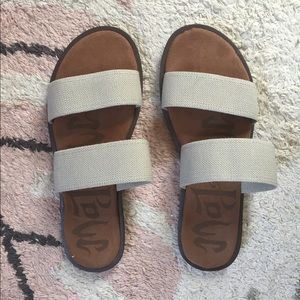 Tan Slide Sandals